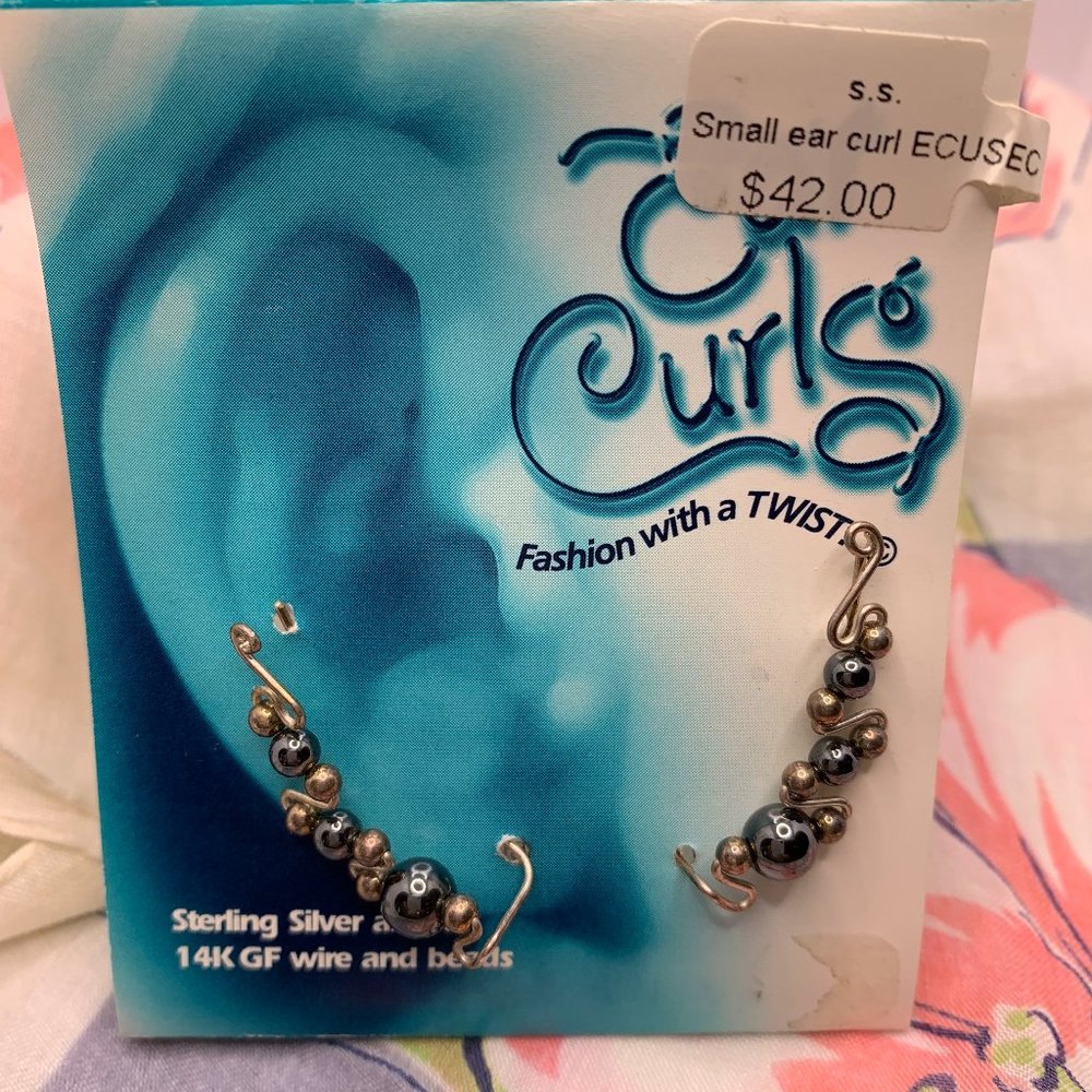 Ear Curls!  Fashion with a Twist!  Sterling Silver